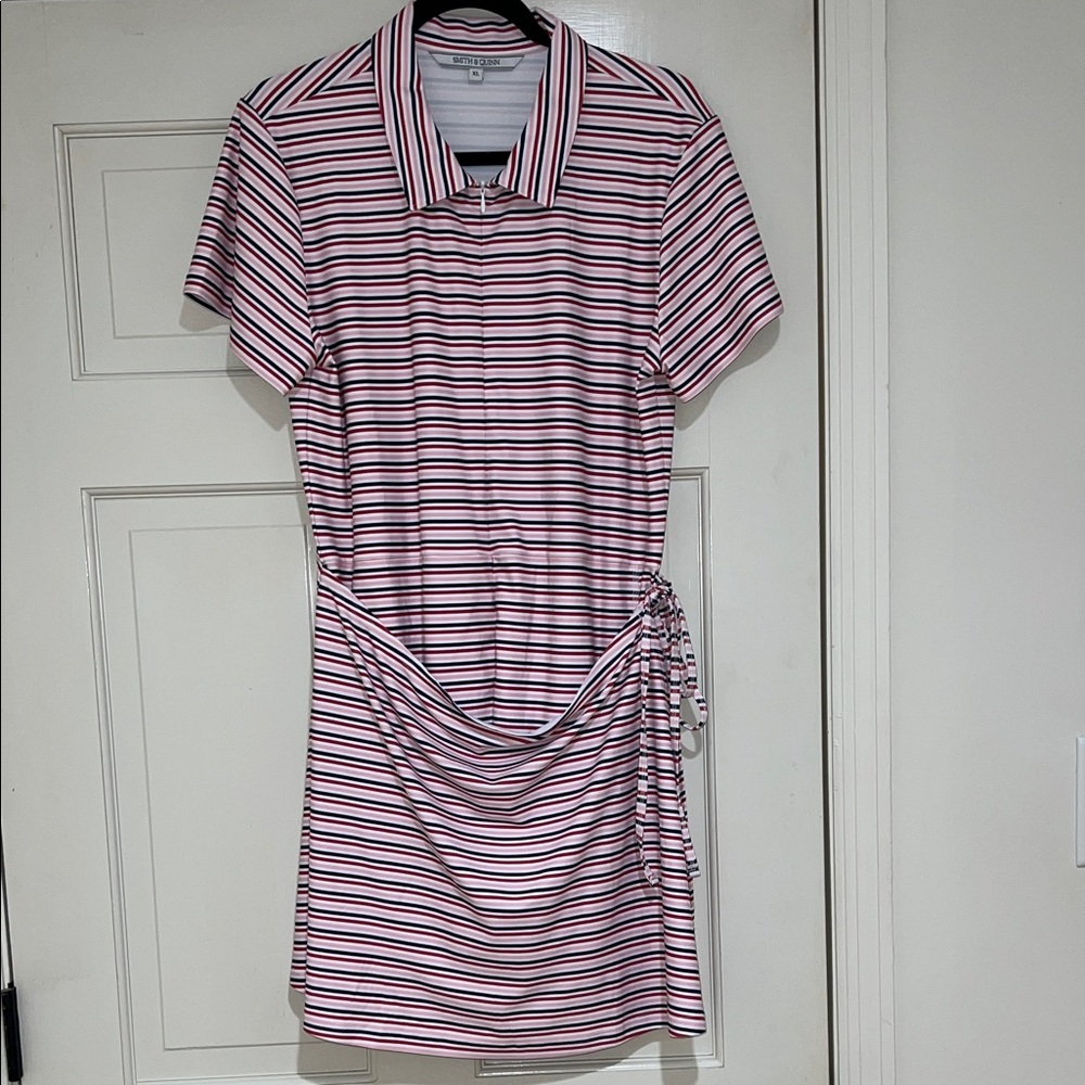 Striped Athletic/Athleisure Wrap Dress
